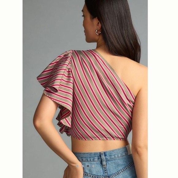 NWT - Maeve one-shoulder ruffle top - Picture 5 of 6